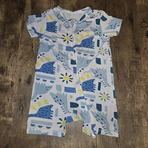 Teach Leanbh Bamboo Romper 12-18 Months‎ Dinosaur